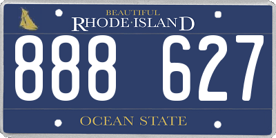 RI license plate 888627
