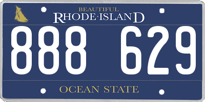 RI license plate 888629