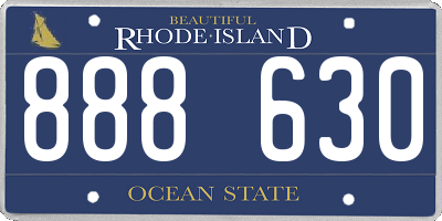 RI license plate 888630