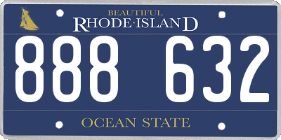 RI license plate 888632