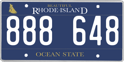 RI license plate 888648