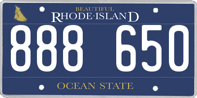 RI license plate 888650