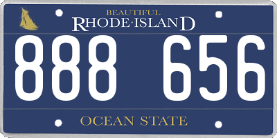 RI license plate 888656