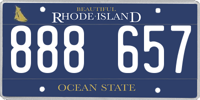 RI license plate 888657