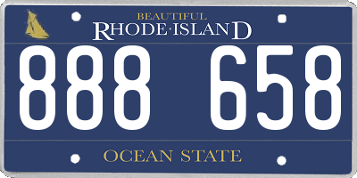 RI license plate 888658