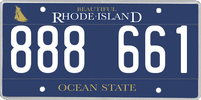 RI license plate 888661