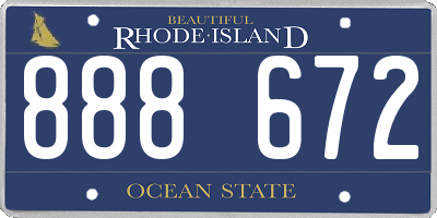 RI license plate 888672