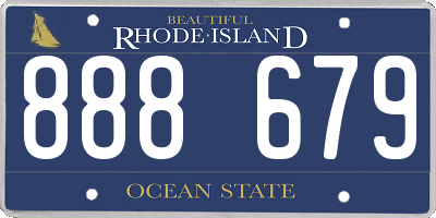 RI license plate 888679