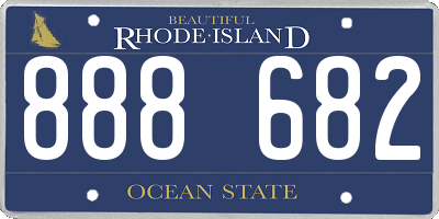 RI license plate 888682