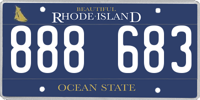 RI license plate 888683