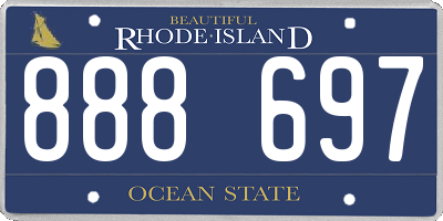 RI license plate 888697