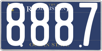 RI license plate 8887