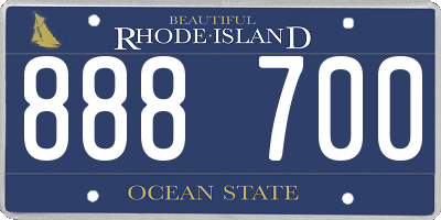 RI license plate 888700