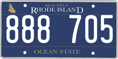 RI license plate 888705