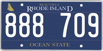 RI license plate 888709