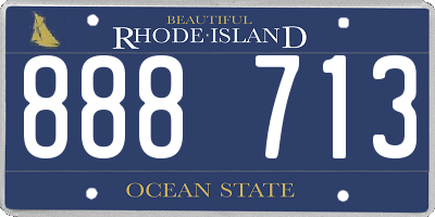 RI license plate 888713