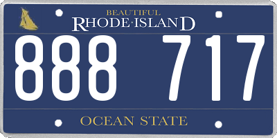 RI license plate 888717