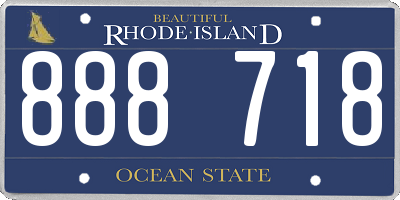 RI license plate 888718