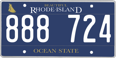 RI license plate 888724