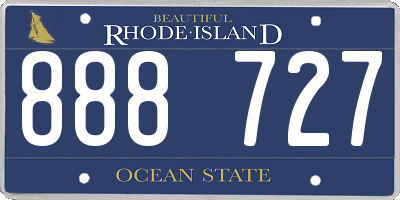 RI license plate 888727