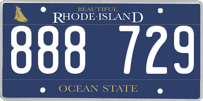 RI license plate 888729