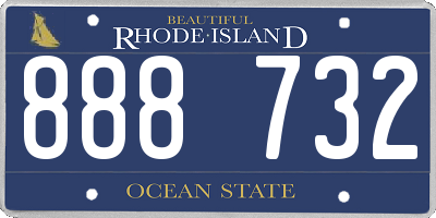 RI license plate 888732