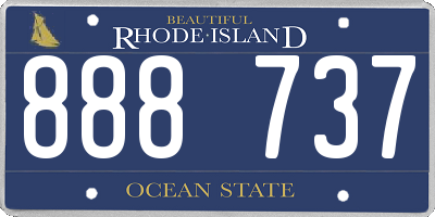 RI license plate 888737