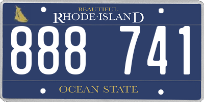 RI license plate 888741