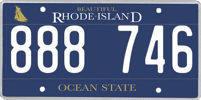 RI license plate 888746