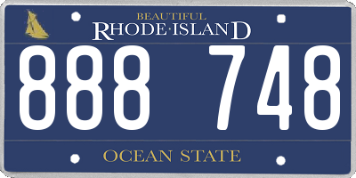 RI license plate 888748