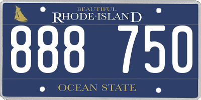 RI license plate 888750