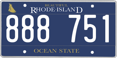 RI license plate 888751