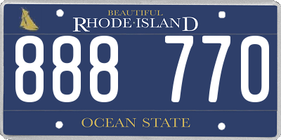 RI license plate 888770
