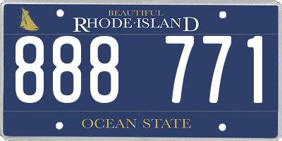 RI license plate 888771