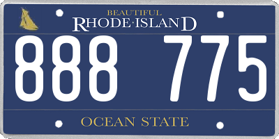 RI license plate 888775