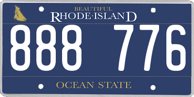 RI license plate 888776