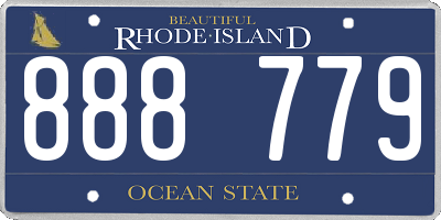 RI license plate 888779