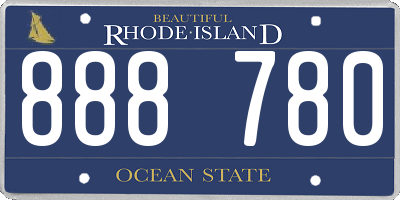 RI license plate 888780