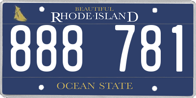 RI license plate 888781