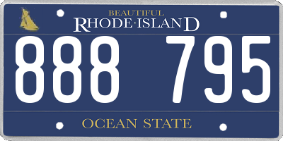 RI license plate 888795