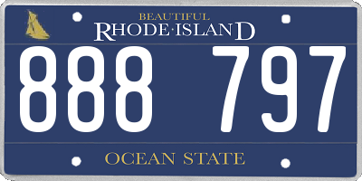 RI license plate 888797