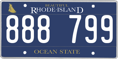 RI license plate 888799