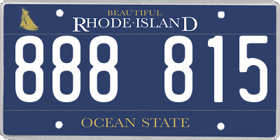 RI license plate 888815