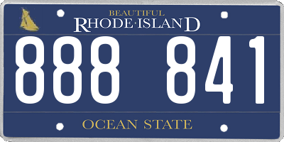 RI license plate 888841