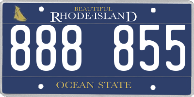 RI license plate 888855