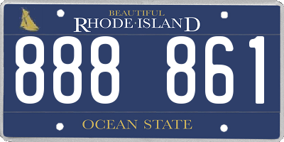 RI license plate 888861