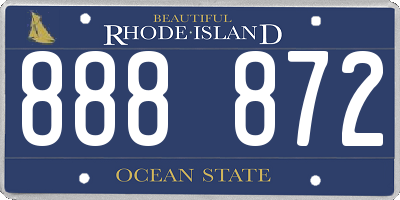 RI license plate 888872