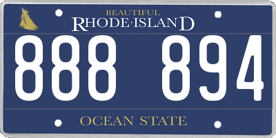 RI license plate 888894