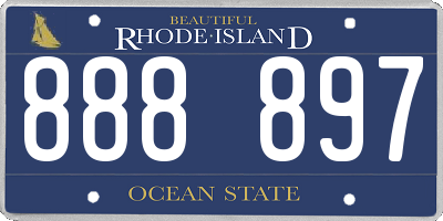 RI license plate 888897