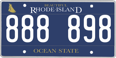 RI license plate 888898